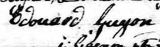 Signature de Edouard Guyon: 28 novembre 1838 Signature de Edouard Guyon: 28 novembre 1838