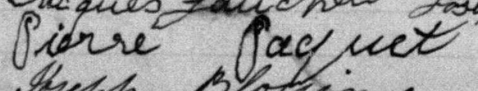 Signature de Pierre Paquet: 27 décembre 1900 Signature de Pierre Paquet: 27 décembre 1900