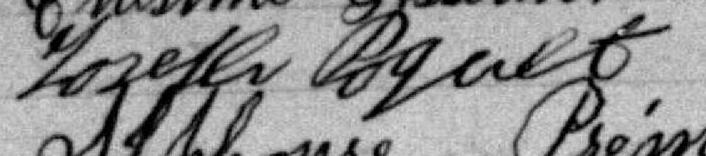 Signature de Joseph Paquet: 2 mai 1894 Signature de Joseph Paquet: 2 mai 1894