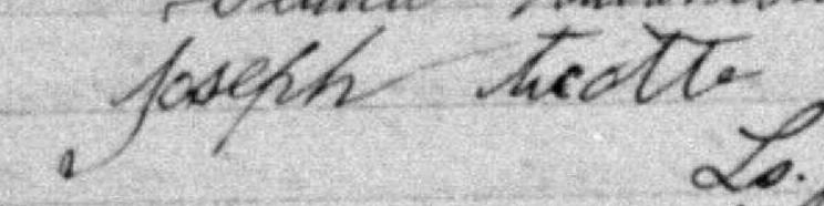 Signature de Joseph Turcotte: 12 février 1882 Signature de Joseph Turcotte: 12 février 1882
