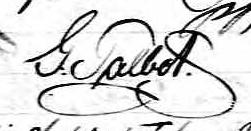 Signature de G. Talbot: 17 octobre 1852 Signature de G. Talbot: 17 octobre 1852