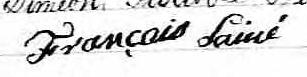 Signature de François Lainé: 12 juillet 1859 Signature de François Lainé: 12 juillet 1859