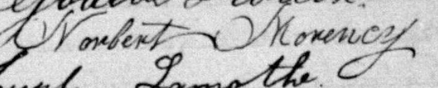 Signature de Norbert Morency: 27 juillet 1880 Signature de Norbert Morency: 27 juillet 1880