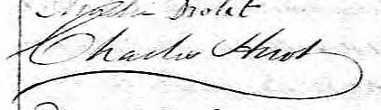 Signature de Charles Huot: 22 mai 1864 Signature de Charles Huot: 22 mai 1864