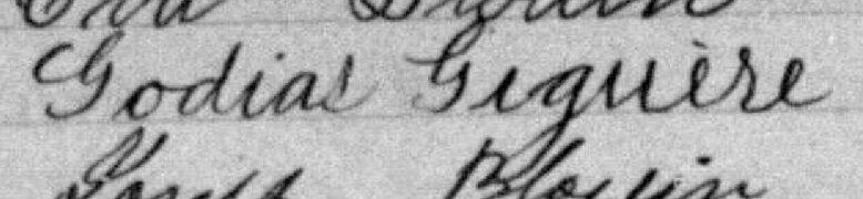 Signature de Godias Giguère: 16 septembre 1888 Signature de Godias Giguère: 16 septembre 1888