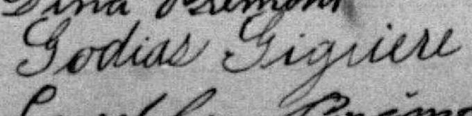 Signature de Godias Giguère: 31 janvier 1893 Signature de Godias Giguère: 31 janvier 1893