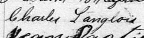 Signature de Charles Langlois: 16 février 1884 Signature de Charles Langlois: 16 février 1884