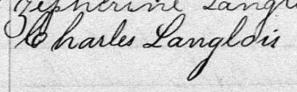 Signature de Charles Langlois: 3 octobre 1884 Signature de Charles Langlois: 3 octobre 1884
