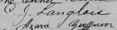 Signature de C. J. Langlois: 21 février 1895 Signature de C. J. Langlois: 21 février 1895