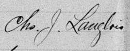 Signature de Chs. J. Langlois: 7 juin 1898 Signature de Chs. J. Langlois: 7 juin 1898