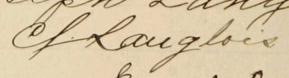 Signature de C J Langlois: 3 juin 1900 Signature de C J Langlois: 3 juin 1900