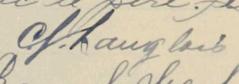 Signature de C. J. Langlois: 9 septembre 1901 Signature de C. J. Langlois: 9 septembre 1901