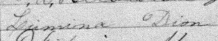 Signature de Lumina Dion: premier mars 1881 Signature de Lumina Dion: premier mars 1881
