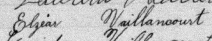 Signature de Elzéar Vaillancourt: 9 octobre 1900 Signature de Elzéar Vaillancourt: 9 octobre 1900