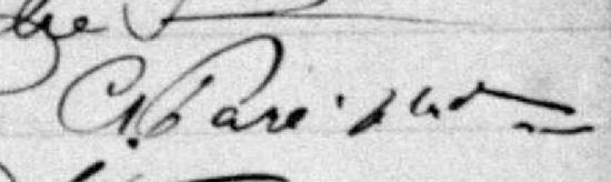 Signature de A. Paré Ptre: 4 octobre 1897 Signature de A. Paré Ptre: 4 octobre 1897