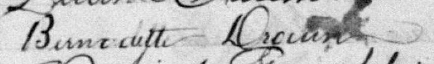 Signature de Bernadette Drouin: 10 janvier 1898 Signature de Bernadette Drouin: 10 janvier 1898