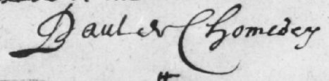 Signature de Paul de Chomedey: Signature de Paul de Chomedey:
