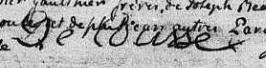 Signature de Derousse: 2 février 1807 Signature de Derousse: 2 février 1807