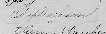 Signature de E Nap Duchenois: 27 août 1827 Signature de E Nap Duchenois: 27 août 1827