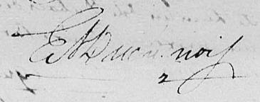 Signature de E N Duchenois: 11 septembre 1828 Signature de E N Duchenois: 11 septembre 1828