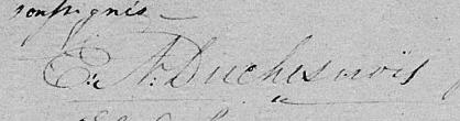 Signature de E. N. Duchesnois: 23 février 1833 Signature de E. N. Duchesnois: 23 février 1833