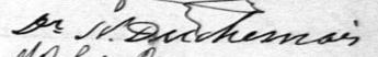 Signature de Dr N. Duchesnois: 24 octobre 1885 Signature de Dr N. Duchesnois: 24 octobre 1885