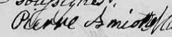 Signature de Pierre Amiotte: 25 octobre 1821 Signature de Pierre Amiotte: 25 octobre 1821