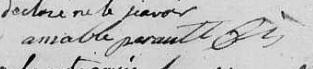 Signature de Amable Perault: 7 octobre 1811 Signature de Amable Perault: 7 octobre 1811
