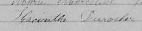 Signature de Hyacinthe Durocher: 30 mai 1864 Signature de Hyacinthe Durocher: 30 mai 1864