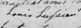 Signature de Louis Lussier: 6 février 1826 Signature de Louis Lussier: 6 février 1826