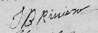 Signature de JB Rivière: 20 février 1829 Signature de JB Rivière: 20 février 1829