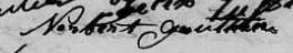 Signature de Norbert Gauthier: 3 juin 1820 Signature de Norbert Gauthier: 3 juin 1820