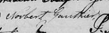 Signature de Norbert Gautier: premier octobre 1822 Signature de Norbert Gautier: premier octobre 1822