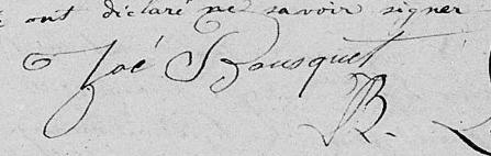Signature de Zoé Bousquet: 25 septembre 1832 Signature de Zoé Bousquet: 25 septembre 1832