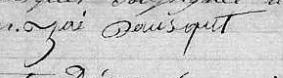 Signature de Zoé Bousquet: 29 décembre 1837 Signature de Zoé Bousquet: 29 décembre 1837