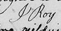 Signature de J Roy: 10 septembre 1821 Signature de J Roy: 10 septembre 1821