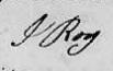 Signature de J Roy: 4 mars 1822 Signature de J Roy: 4 mars 1822