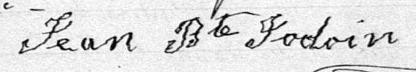 Signature de Jean Bte Jodoin: 13 mars 1883 Signature de Jean Bte Jodoin: 13 mars 1883
