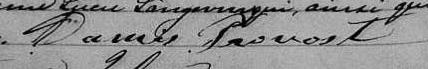 Signature de Damis Provost: 4 octobre 1865 Signature de Damis Provost: 4 octobre 1865