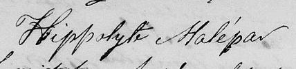 Signature de Hippolyte Malépar: 15 avril 1825 Signature de Hippolyte Malépar: 15 avril 1825