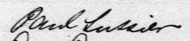 Signature de Paul Lussier: 31 mai 1879 Signature de Paul Lussier: 31 mai 1879