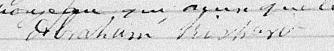 Signature de Abraham Richard: 3 août 1836 Signature de Abraham Richard: 3 août 1836