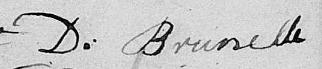 Signature de D. Brunelle: 31 janvier 1832 Signature de D. Brunelle: 31 janvier 1832