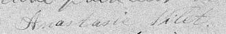 Signature de Anastasie Pilet: 4 juillet 1848 Signature de Anastasie Pilet: 4 juillet 1848