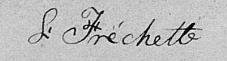 Signature de L. Fréchette: 6 avril 1833 Signature de L. Fréchette: 6 avril 1833