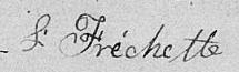 Signature de L. Fréchette: 3 mai 1833 Signature de L. Fréchette: 3 mai 1833