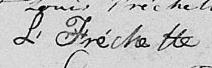Signature de L. Fréchette: 9 septembre 1833 Signature de L. Fréchette: 9 septembre 1833