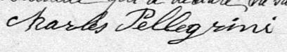 Signature de Charles Pellegrini: 2 avril 1883 Signature de Charles Pellegrini: 2 avril 1883