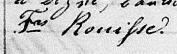 Signature de Frs Rouisse: 21 juillet 1834 Signature de Frs Rouisse: 21 juillet 1834