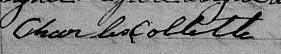 Signature de Charles Collette: 9 juin 1860 Signature de Charles Collette: 9 juin 1860